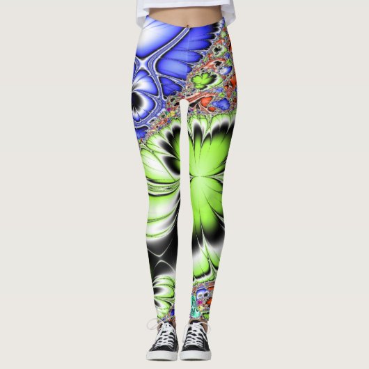 抽象芸術フラクタル レギンス (正面)