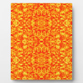 抽象芸術フラクタル（赤とオレンジ） フォトプラーク (正面)