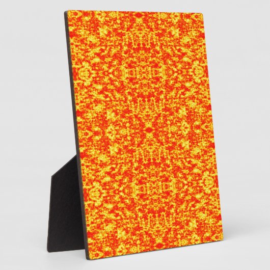抽象芸術フラクタル（赤とオレンジ） フォトプラーク (側面)