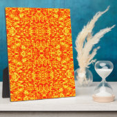 抽象芸術フラクタル（赤とオレンジ） フォトプラーク (側面)