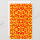 抽象芸術フラクタル（赤とオレンジ） 便箋 (正面/裏面)