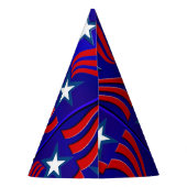 抽象芸術フラグのパターンと米国の文字パーティー帽子 パーティーハット (裏面)