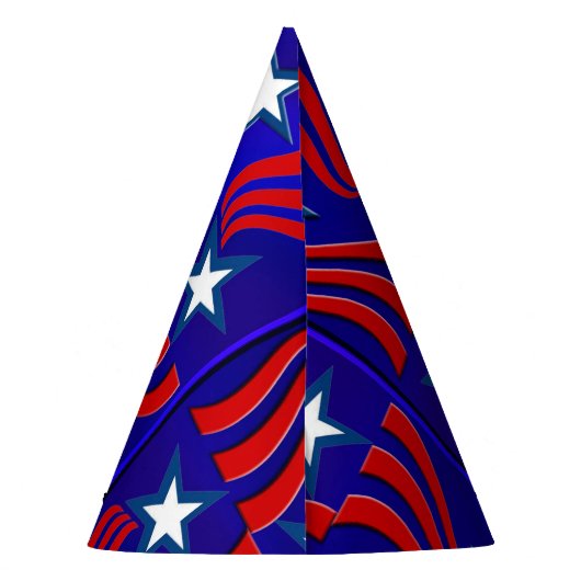 抽象芸術フラグのパターンと米国の文字パーティー帽子 パーティーハット (裏面)