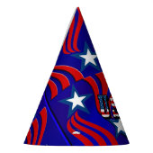 抽象芸術フラグのパターンと米国の文字パーティー帽子 パーティーハット (左)