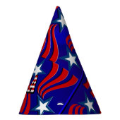 抽象芸術フラグのパターンと米国の文字パーティー帽子 パーティーハット (右)