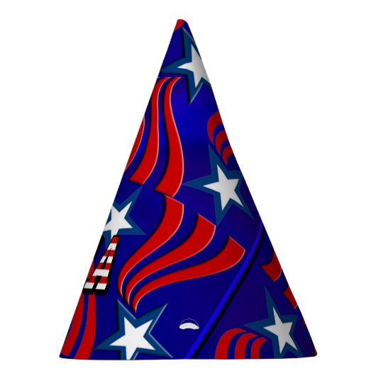 抽象芸術フラグのパターンと米国の文字パーティー帽子 パーティーハット (右)