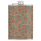 抽象芸術フラスコ旧布パッチ フラスク (正面)