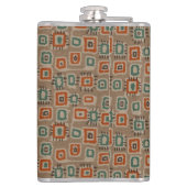 抽象芸術フラスコ旧布パッチ フラスク (裏面)