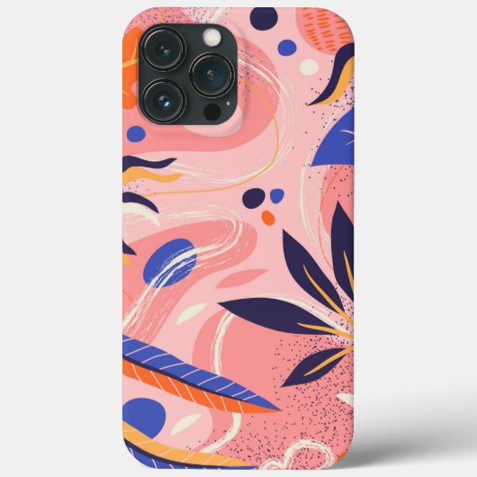 抽象芸術フラットフローラ Case-Mate iPhoneケース (裏面)