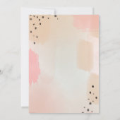 抽象芸術フラミンゴピンクブライダルシャワー   招待状 (裏面)