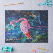 抽象芸術フラミ絵を描ンゴの分離 薄葉紙 (クラフト)