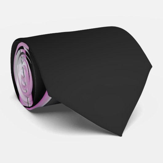 抽象芸術フラモダンクタルアートピンクグレーブラック姿 ネクタイ (ロール)
