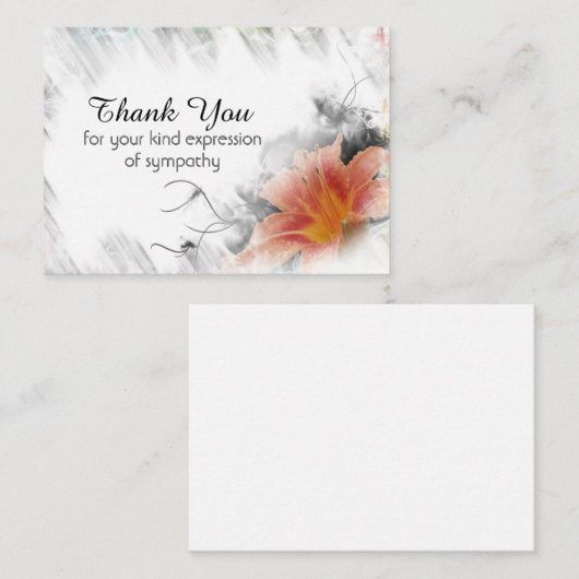 抽象芸術フラワーアートサンキューユア ノートカード (正面/裏面)