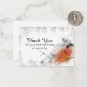 抽象芸術フラワーアートサンキューユア ノートカード (正面/裏面インサイチュ)