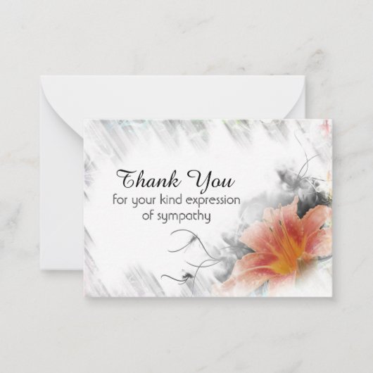 抽象芸術フラワーアートサンキューユア ノートカード (正面)