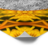 抽象芸術フラワーアートフレーム自分の写真を作成 ポスター (角)