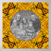 抽象芸術フラワーアートフレーム自分の写真を作成 ポスター (正面)