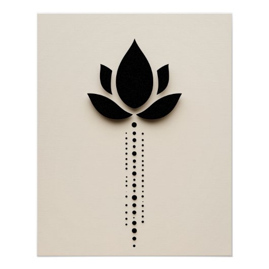 抽象芸術フラワーアート ポスター (正面)