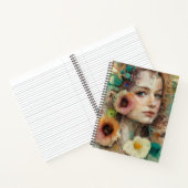 抽象芸術フラワーウーマンポートレート ノートブック (内部)