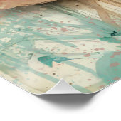 抽象芸術フラワーウーマンポートレート ポスター (コーナー)