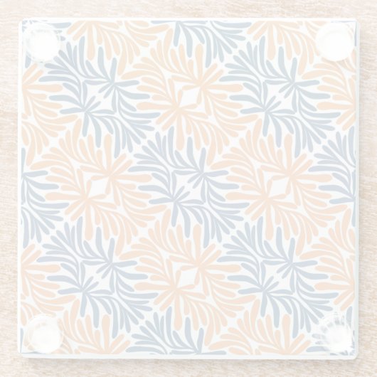 抽象芸術フラワーエレガンスコースター ガラスコースター (裏面)