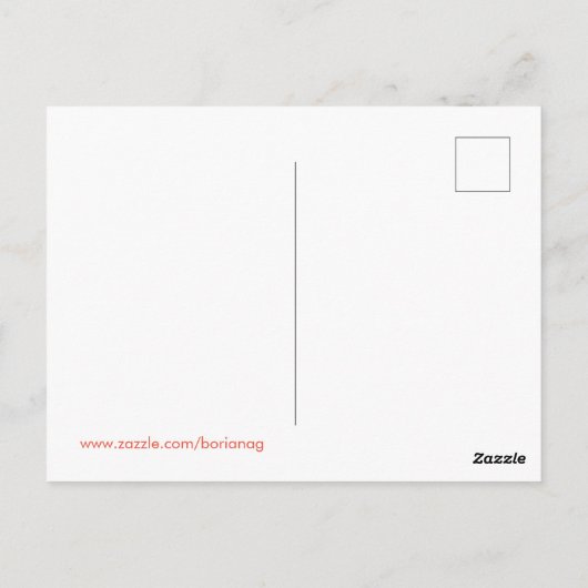 抽象芸術フラワーコーラルイエローフローラ幾何学模様 ポストカード (裏面)