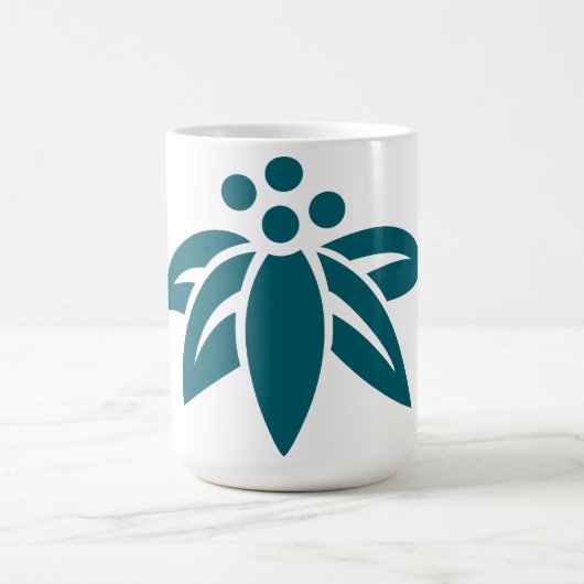 抽象芸術フラワーシルエットコーヒーマグ コーヒーマグカップ (中央)