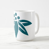 抽象芸術フラワーシルエットコーヒーマグ コーヒーマグカップ (正面右)