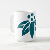 抽象芸術フラワーシルエットコーヒーマグ コーヒーマグカップ (正面左)