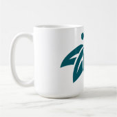 抽象芸術フラワーシルエットコーヒーマグ コーヒーマグカップ (左)