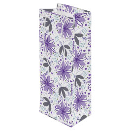 抽象芸術フラワーズボタニカルフローラワイン抱き枕 ワインギフトバッグ