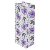 抽象芸術フラワーズボタニカルフローラワイン抱き枕 ワインギフトバッグ (正面アングル)