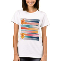 抽象芸術フラワーズTシャツ