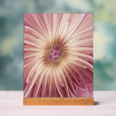 抽象芸術フラワーフラクタルアート&バーガンディの色合い アクリルサイン (ニュートラル)