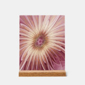 抽象芸術フラワーフラクタルアート&バーガンディの色合い アクリルサイン (正面)