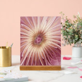 抽象芸術フラワーフラクタルアート&バーガンディの色合い アクリルサイン (ウェディング)