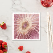 抽象芸術フラワーフラクタルアート&バーガンディの色合い スタンダードカクテルナプキン (インサイチュ)