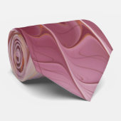 抽象芸術フラワーフラクタルアート&バーガンディの色合い ネクタイ (ロール)