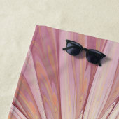 抽象芸術フラワーフラクタルアート&バーガンディの色合い ビーチタオル (インサイチュ)