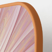 抽象芸術フラワーフラクタルアート&バーガンディの色合い ピックルボールラケット (左詳細)