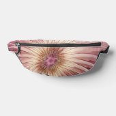 抽象芸術フラワーフラクタルアート&バーガンディの色合い ファニーパック (レイダウン)