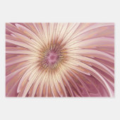 抽象芸術フラワーフラクタルアート&バーガンディの色合い ラッピングペーパーシート (正面3)