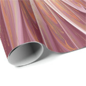 抽象芸術フラワーフラクタルアート&バーガンディの色合い ラッピングペーパー (ロールコーナー)