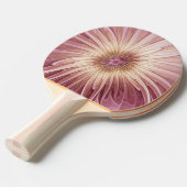 抽象芸術フラワーフラクタルアート&バーガンディの色合い 卓球ラケット (正面アングル)