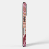 抽象芸術フラワーフラクタルアート&バーガンディの色合い Case-Mate iPhoneケース (裏面 / 右)