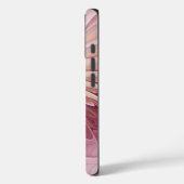 抽象芸術フラワーフラクタルアート&バーガンディの色合い Case-Mate iPhoneケース (裏面 / 左)