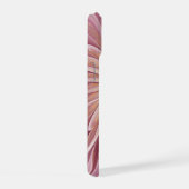 抽象芸術フラワーフラクタルアート&バーガンディの色合い iPhone 15ケース (右側面)