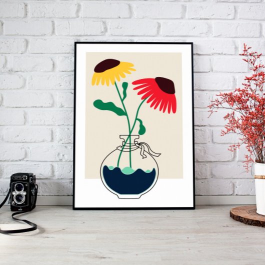 抽象芸術フラワーブーケアートキャンバス キャンバスプリント