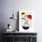 抽象芸術フラワーブーケアートキャンバス キャンバスプリント