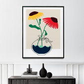 抽象芸術フラワーブーケアートキャンバス キャンバスプリント